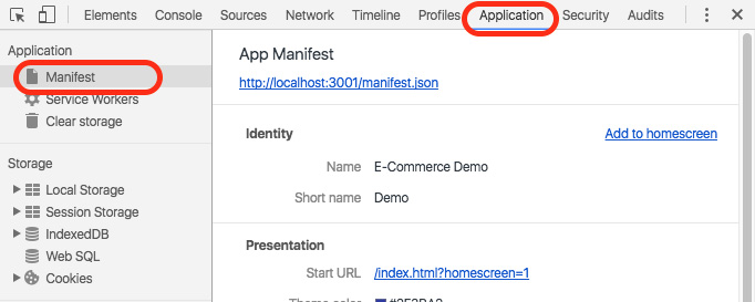 Progressive Web Application (PWA) now have the ability to inspect the manifest - screenshot showing you where to find this.